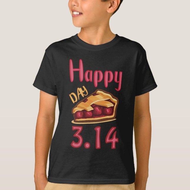 Camiseta Feliz Día Pi 3.14 2019 Cherry Pie Gracioso Regalo  (Anverso)