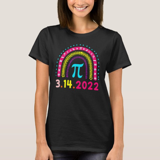 Camiseta Feliz Día Pi Día Rainbow Pi 3 14 matemáticas Emáti (Anverso)