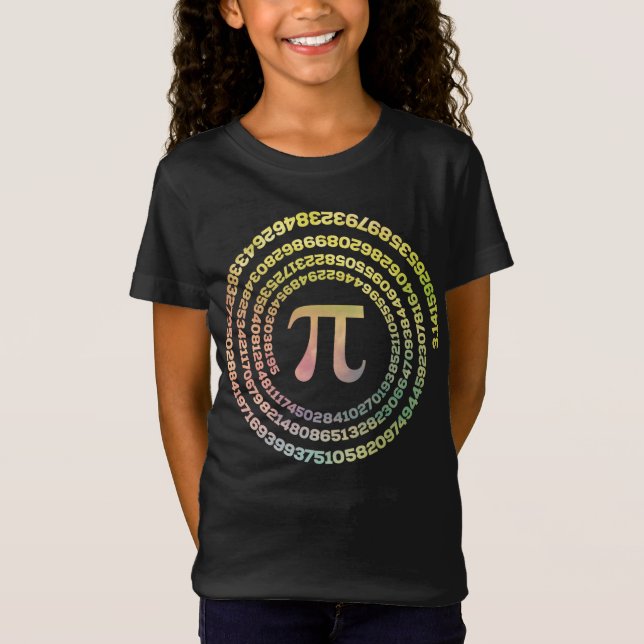 Camiseta Feliz Día Pi Gracioso Espiral de matemáticas en la (Anverso)