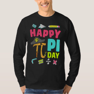 Camiseta Feliz Día Pi Maestra de Matemáticas Piratas Niño N