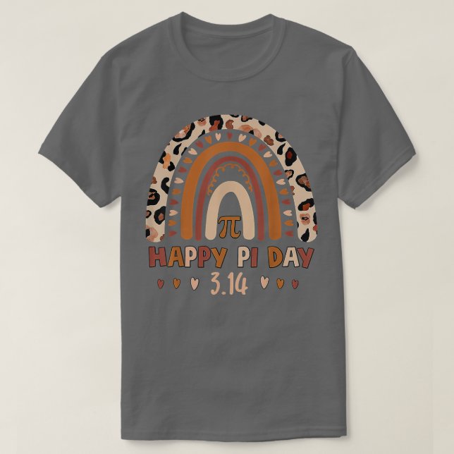 Camiseta Feliz Día Pi Mathemic Math Teacher Gift Leopard  (Diseño del anverso)