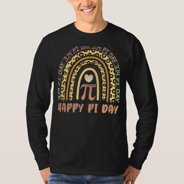 Camiseta Feliz Día Pi Mathemic Math Teacher Leoparlain (Anverso)