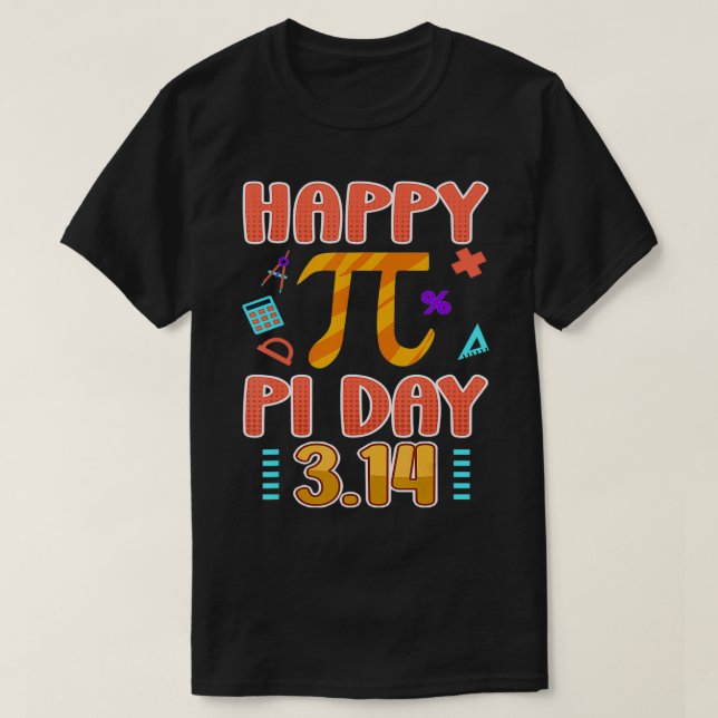 Camiseta Feliz Día Pi Mathemical Teacher Rainbow Funny Pi D (Diseño del anverso)