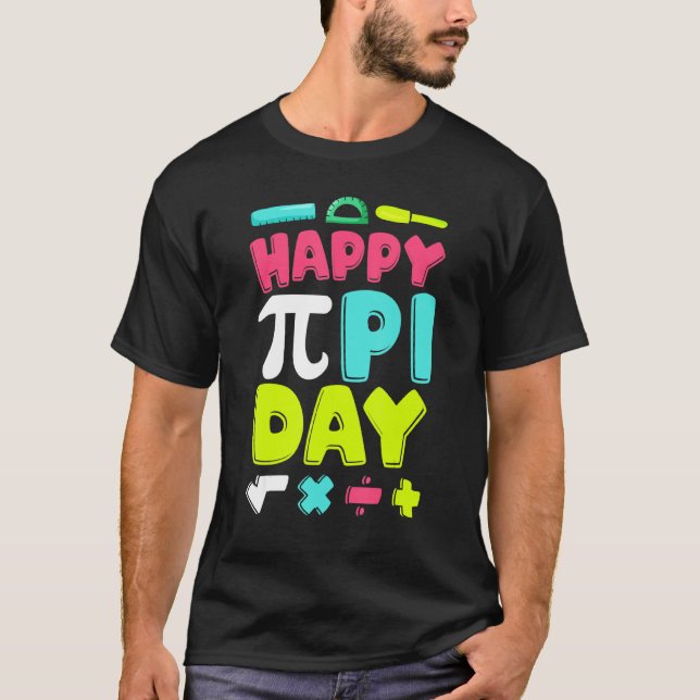 Camiseta Feliz Día Pi Niños Chicas Math Profesores (Anverso)