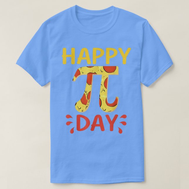 Camiseta Feliz Día Pi para Pizza (Diseño del anverso)