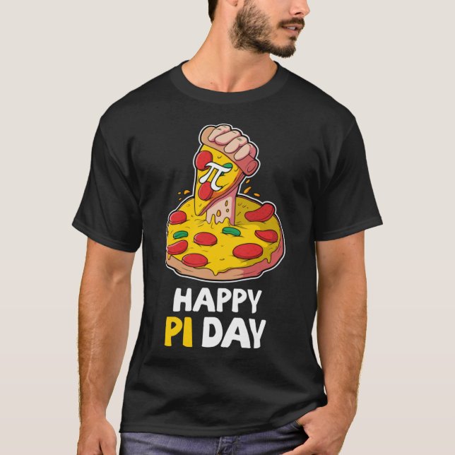 Camiseta Feliz Día Pi Pizza Geek Mathemic Nerds Funny Mat (Anverso)