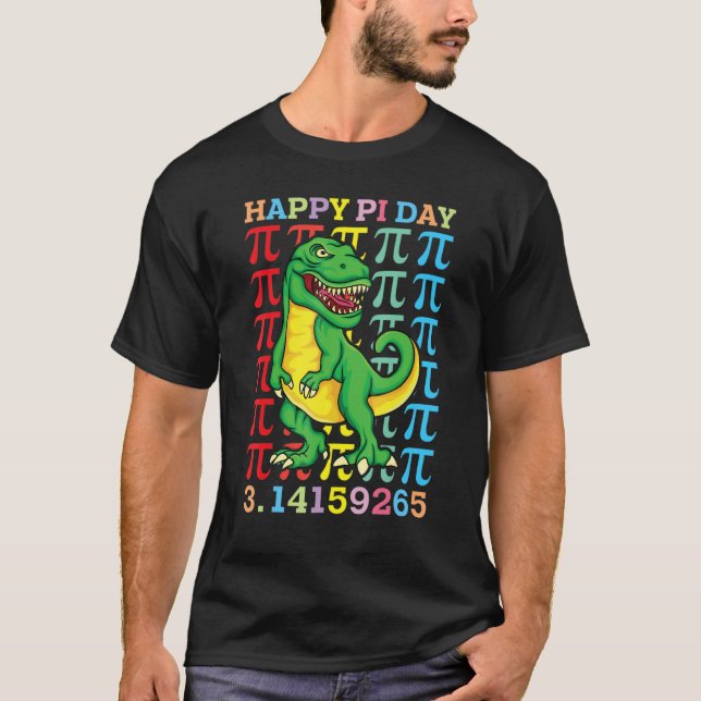 Camiseta Feliz Día Pi Rex Dinosaur Rex Pi Day Math Student (Anverso)