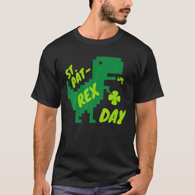 Camiseta Feliz Día St Pat-Rex, Dinosaurio Pat-Rex, St Patri (Anverso)