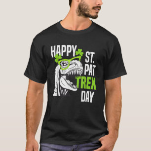 Camiseta Feliz Día St Pat-Rex Divertido niño pequeño Dino S
