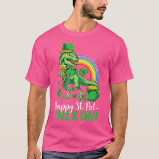 Camiseta Feliz Día St Pat T Rex Camisas Dinosaurios Niños C