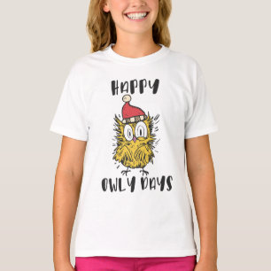 Camiseta Feliz Días de Búho Gracioso Santa Owl