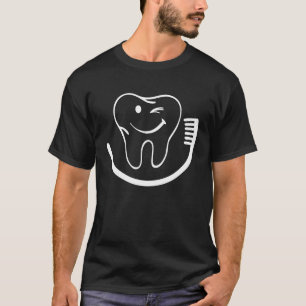 Camiseta Feliz Didentímetro Dentista Asistente Higiénico