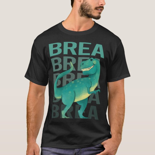 Camiseta Feliz Dinosaurio Brea (Anverso)