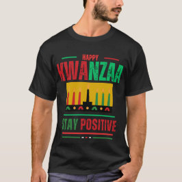 Camiseta Feliz diseño de Personalizable "Stay Positive" en