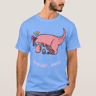 Camiseta Feliz diseño divertido de dinosaurios en mujeres d