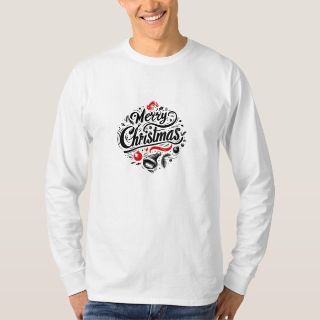 Camiseta "Feliz diseño navideño festivo" (Anverso)