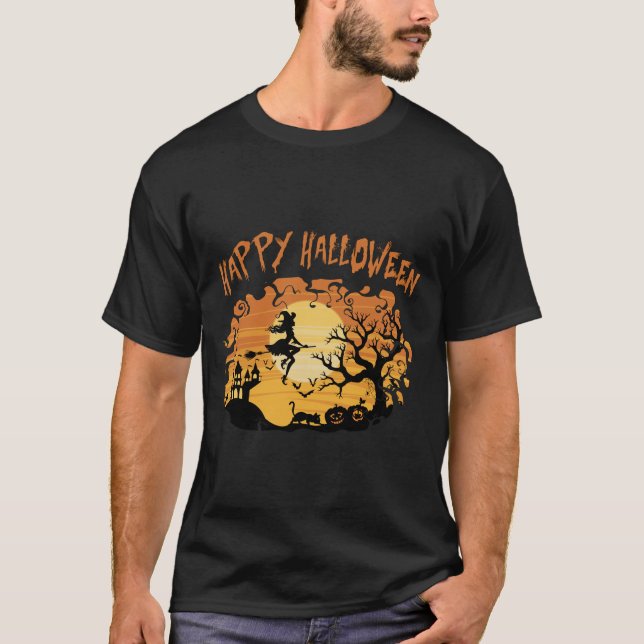 Camiseta feliz disfraz de halloween (Anverso)