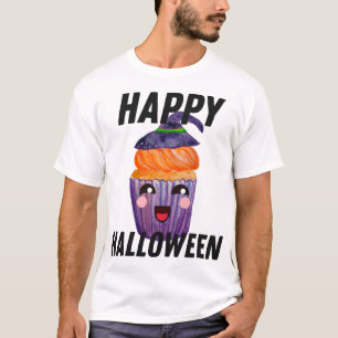 Camiseta Feliz disfraz de Halloween Cupcake de Halloween