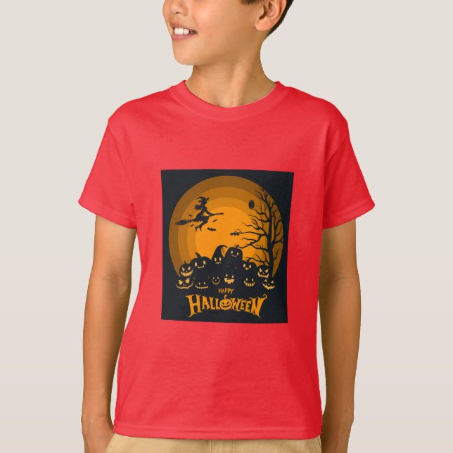 Camiseta Feliz disfraz de Halloween T-Shirt (Anverso)
