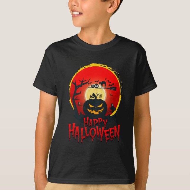 Camiseta Feliz disfraz de Halloween T-Shirt (Anverso)