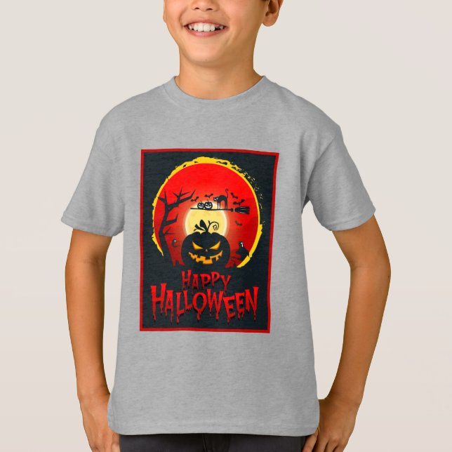 Camiseta Feliz disfraz de Halloween T-Shirt (Anverso)