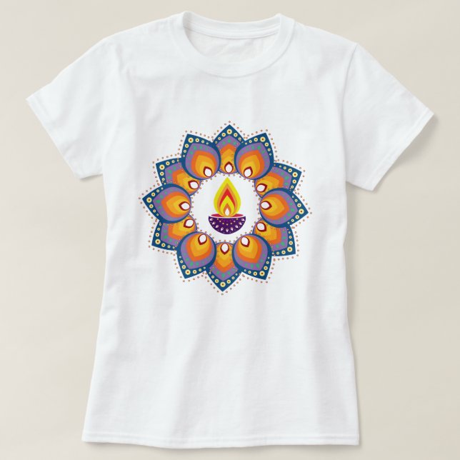 Camiseta Feliz Diwali (Diseño del anverso)