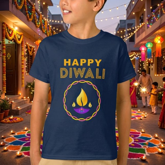 Camiseta Feliz Diwali (Subido por el creador)
