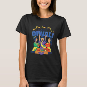 Camiseta Feliz Diwali para las mujeres indias