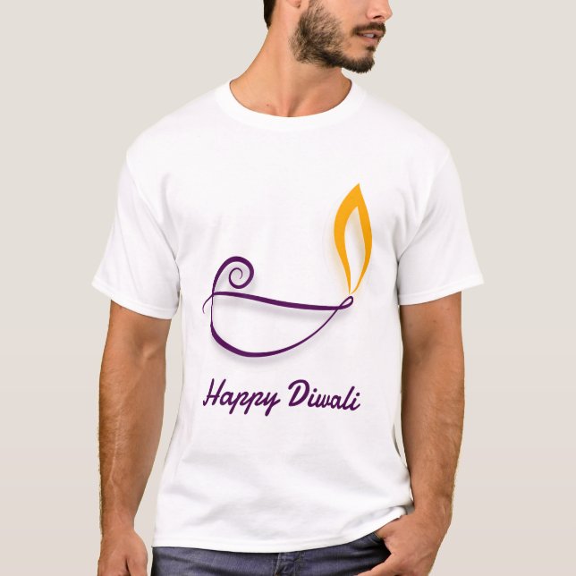 Camiseta Feliz Diwali Purple (Anverso)