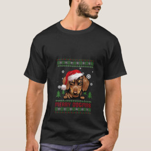 Camiseta Feliz Dogmas Chihuahua Santa Hat Navidades feos sw