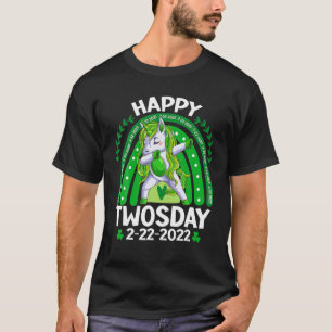 Camiseta Feliz domingo 2022 Unicorn St Patrick Rainbow Twos