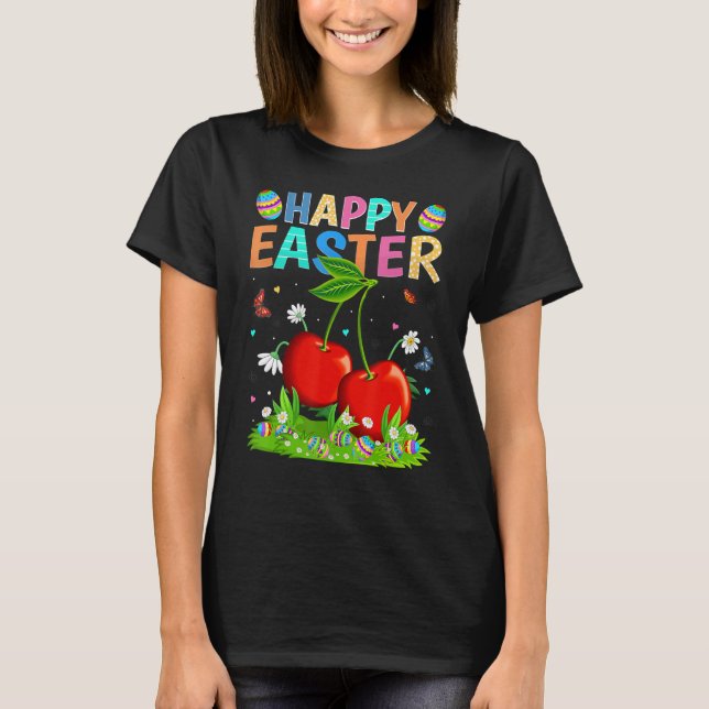 Camiseta Feliz Domingo de Pascua de Abundantes y Huevos Gra (Anverso)