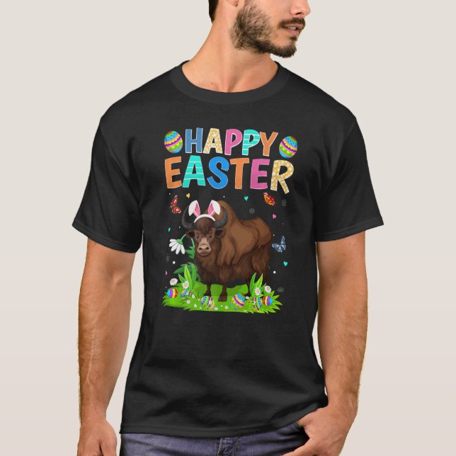 Camiseta Feliz Domingo de Pascua de Bison (Anverso)