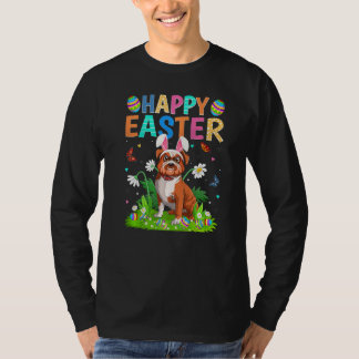 Camiseta Feliz Domingo de Pascua de Bulldog divertido de hu