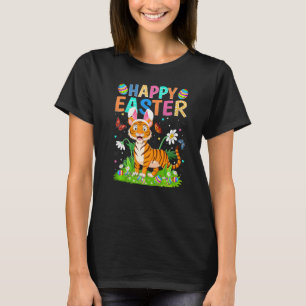 Camiseta Feliz Domingo de Pascua de Tíger Divertido Conejo 