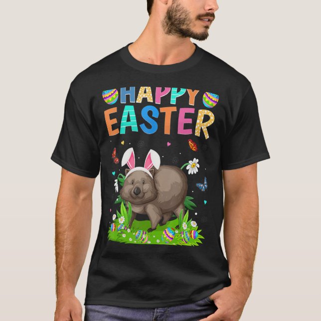Camiseta Feliz Domingo de Pascua de Wombat (Anverso)