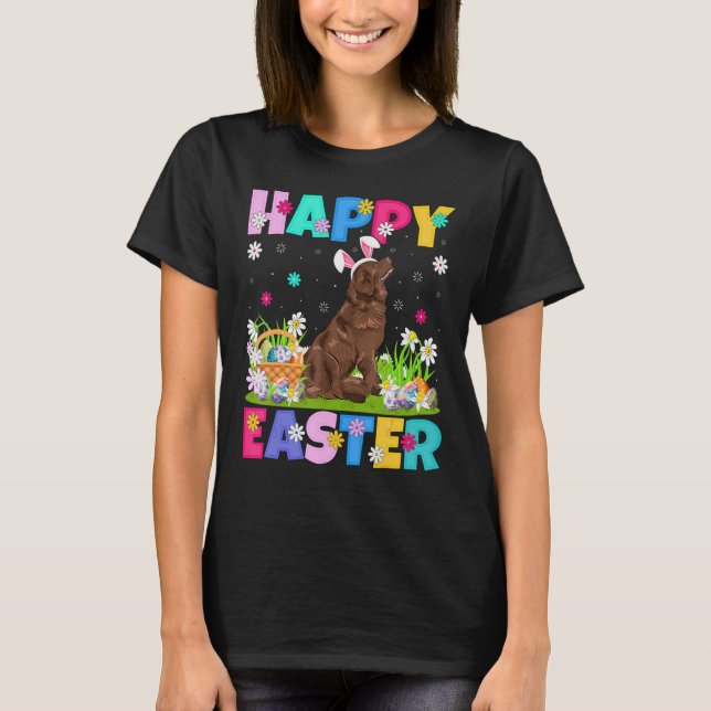 Camiseta Feliz domingo de Pascua del conejo de Pascua Newfo (Anverso)