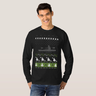 Camiseta Feliz dulce Navidad Kayaking Ugly Kayak