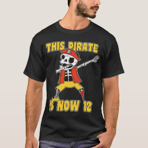 Camiseta Feliz duodécimo cumpleaños del pirata de 12 años