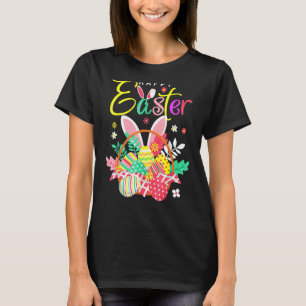 Camiseta Feliz Easter Egg Basket Bunny Ears 13
