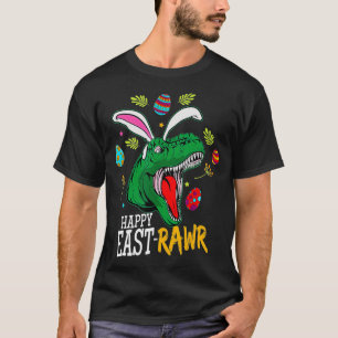 Camiseta Feliz Eastrawar T Re Dinosaur Easter Bunny Egg Boy