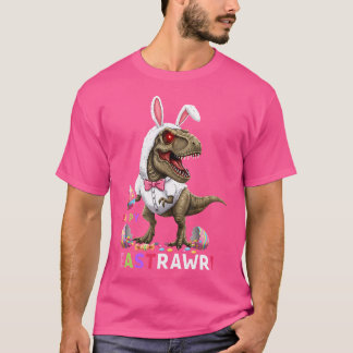 Camiseta Feliz Eastrawar T Rex Dinosaur Easter Bunny Candy 