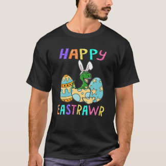 Camiseta Feliz Eastrawar T Rex Dinosaur Easter Bunny Egg Co