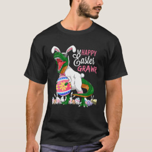 Camiseta Feliz Eastrawar T Rex Dinosaur Easter Bunny Egg Co