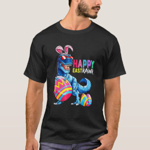 Camiseta Feliz Eastrawar T Rex Dinosaur Easter Bunny Egg Co