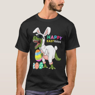 Camiseta Feliz Eastrawar T Rex Easter Bunny Dinosaur Eggs B