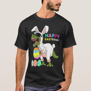 Camiseta Feliz Eastrawar T Rex Easter Bunny Dinosaur Eggs B