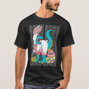 Camiseta Feliz Eastrawar T Rex Easter Bunny Dinosaur Eggs B