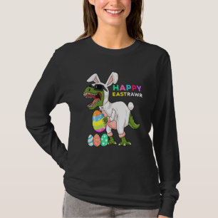 Camiseta Feliz Eastrawar T Rex Easter Bunny Dinosaur Eggs B
