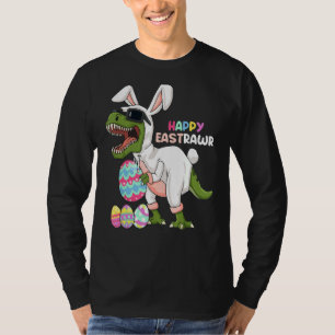 Camiseta Feliz Eastrawar T Rex Easter Bunny Dinosaur Eggs B